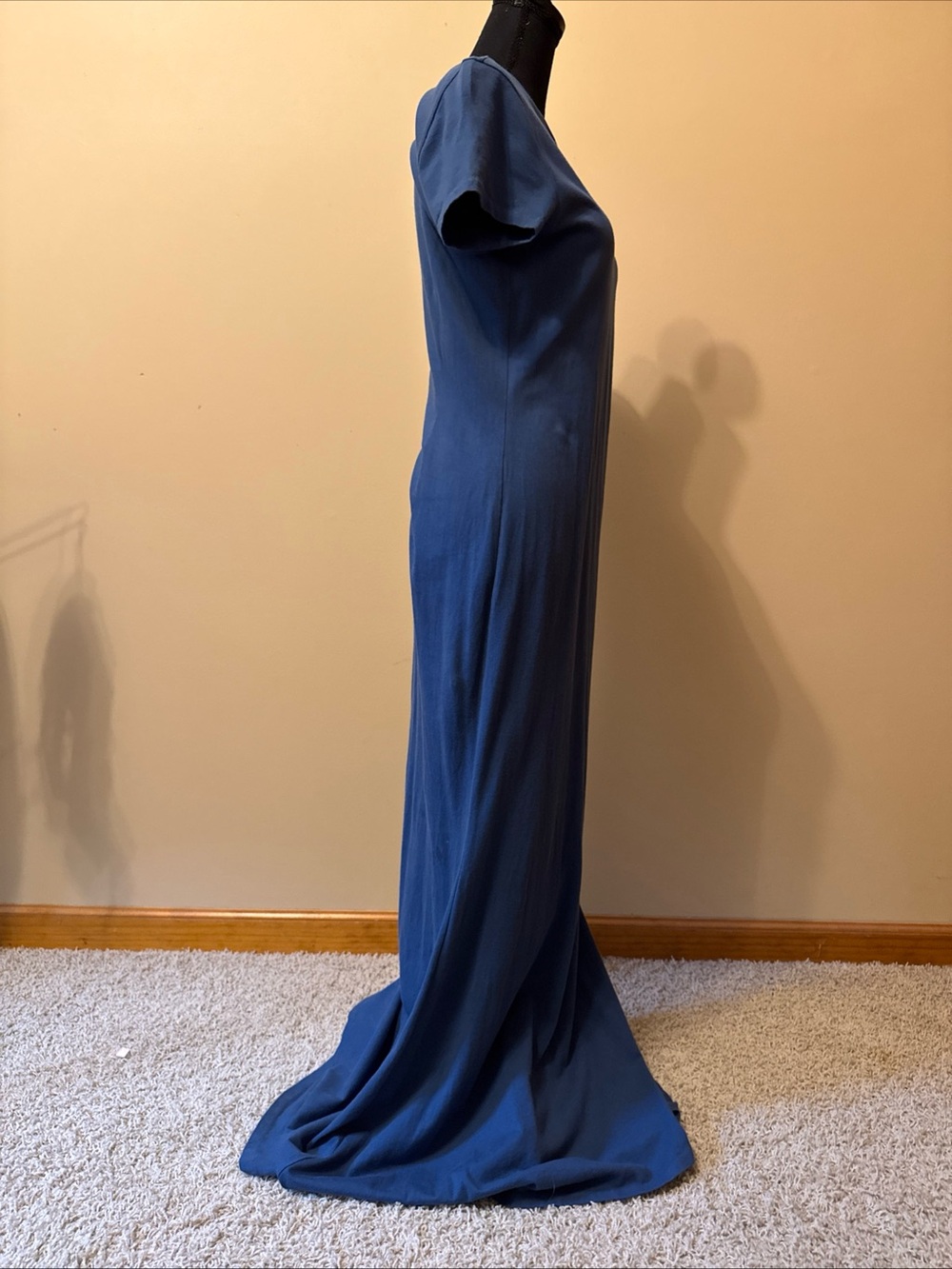 Ralph Lauren Short-Sleeve Maxi Dress in Royal Blue - Picture 4 of 9